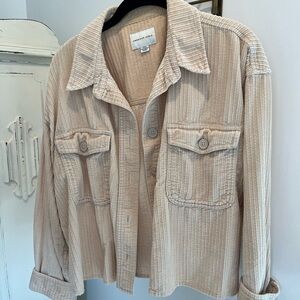 American Eagle Outfitters Tan Corduroy Utility Jacket